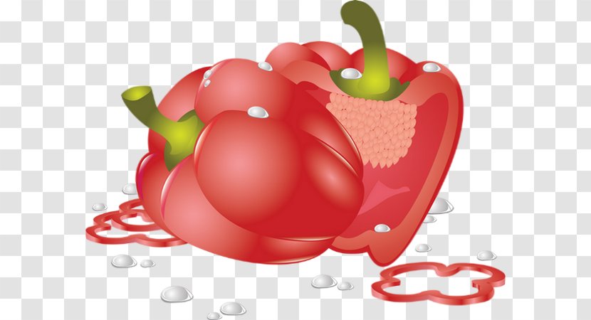 Bell Pepper Tomato Pimiento Chili Drawing - Red Transparent PNG