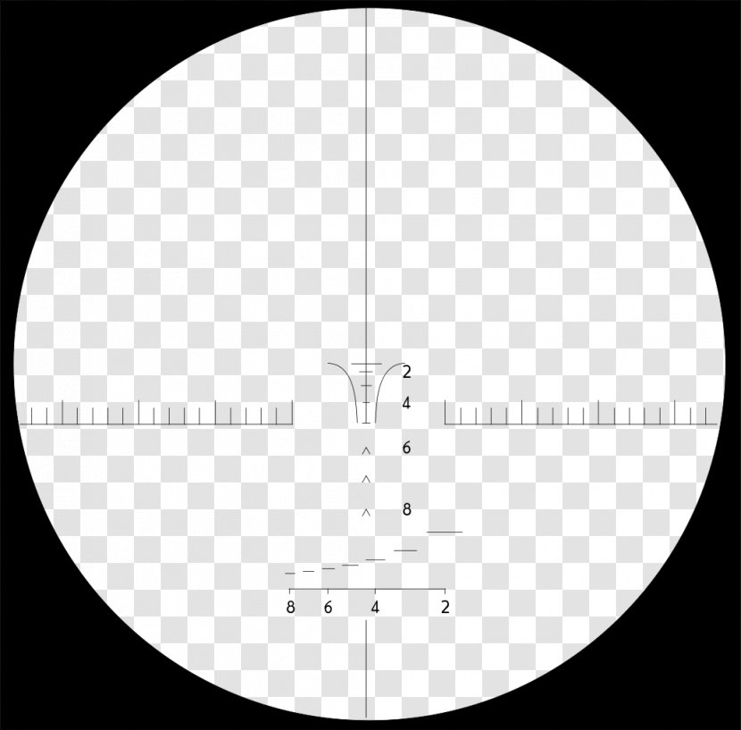 Black And White Circle Angle Pattern - Scope Transparent PNG