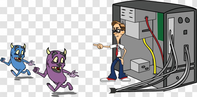 Computer Virus Program Cartoon Malware - Fictional Character Transparent PNG