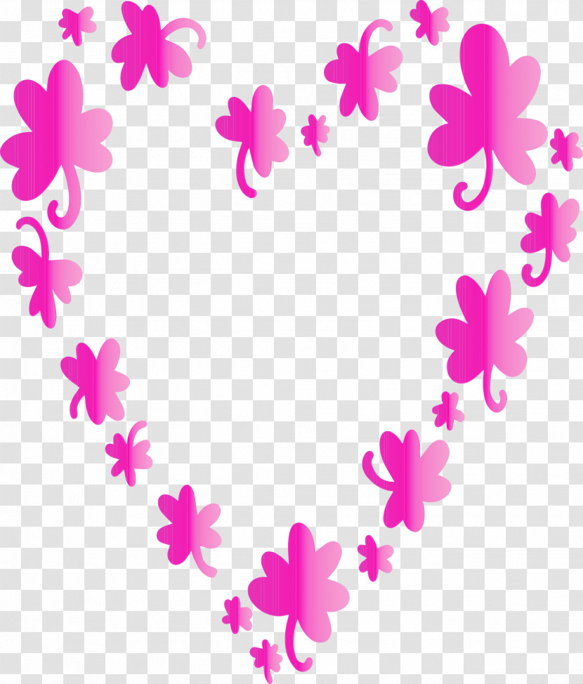 Pink Heart Pedicel Magenta Plant Transparent PNG