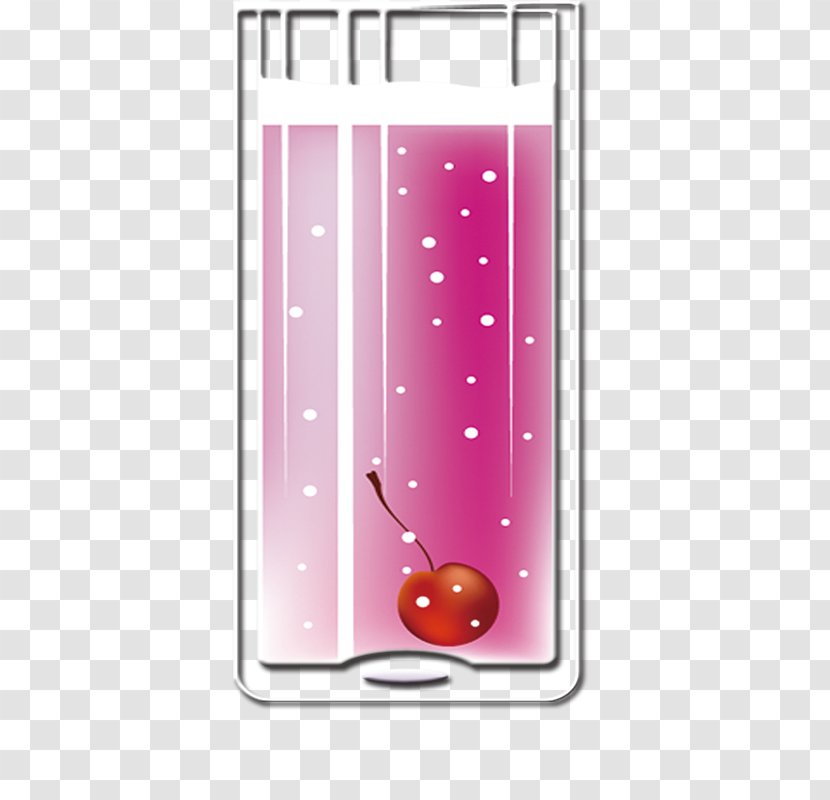 Drink Cartoon Pattern - Magenta Transparent PNG