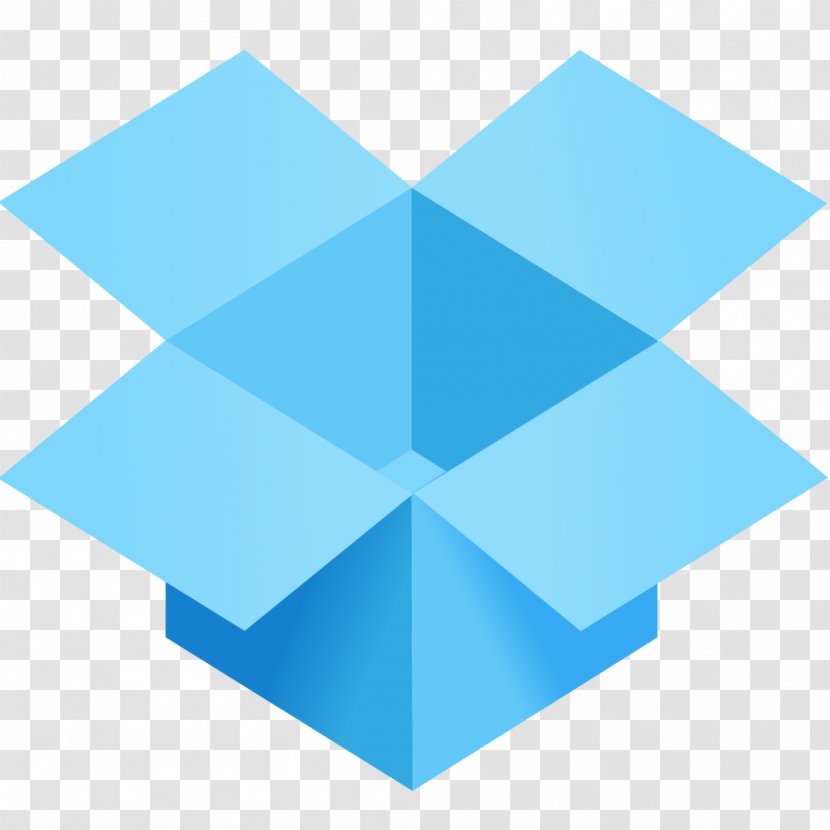 File Hosting Service - Blue - Dropbox Transparent PNG