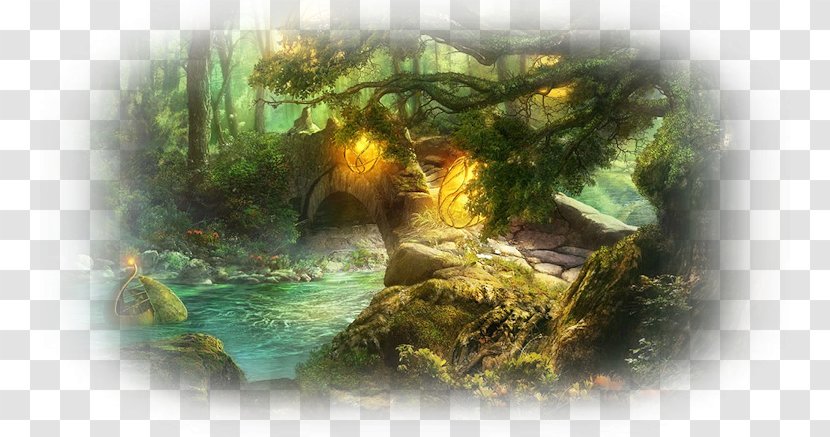Desktop Wallpaper Forest Fantasy Art Elf - Flower Transparent PNG