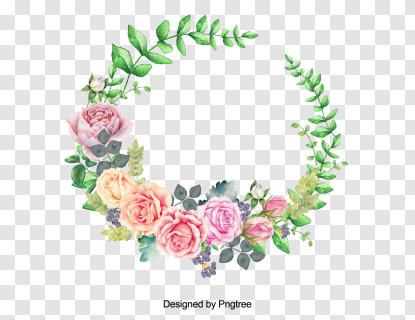 Floral Design Garden Roses Wreath - Flora - Flower Transparent PNG