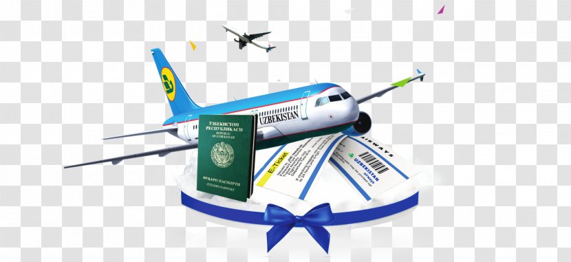 Airplane Uzbekistan Aircraft Airline Ticket Air Travel - Airways Transparent PNG