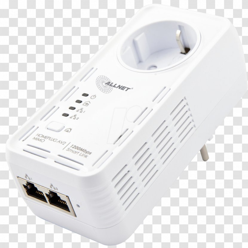 Devolo DLAN 1200+ Einzeladapter Netzwerk Power-line Communication ALLNET Electronics - Allnet - Adapter Transparent PNG