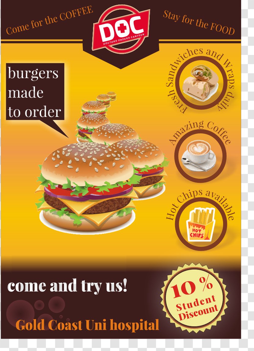 Cheeseburger Whopper McDonald's Big Mac Fast Food KFC - Cuisine - Cafe Flyer Transparent PNG