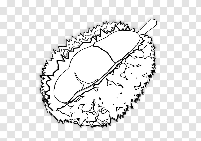 Thai Cuisine Durian Coloring Book Clip Art - Frame - Cliparts Transparent PNG