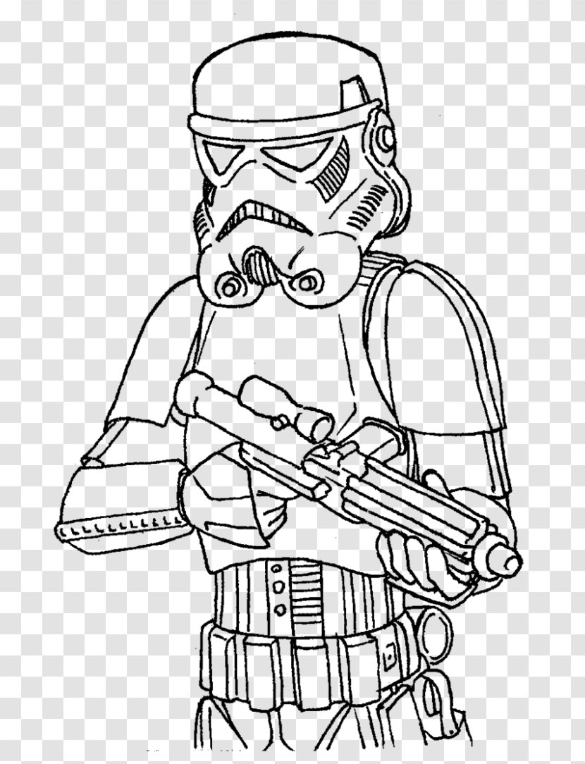 Stormtrooper Coloring Book Darth Maul Drawing Clone Trooper - Child Transparent PNG