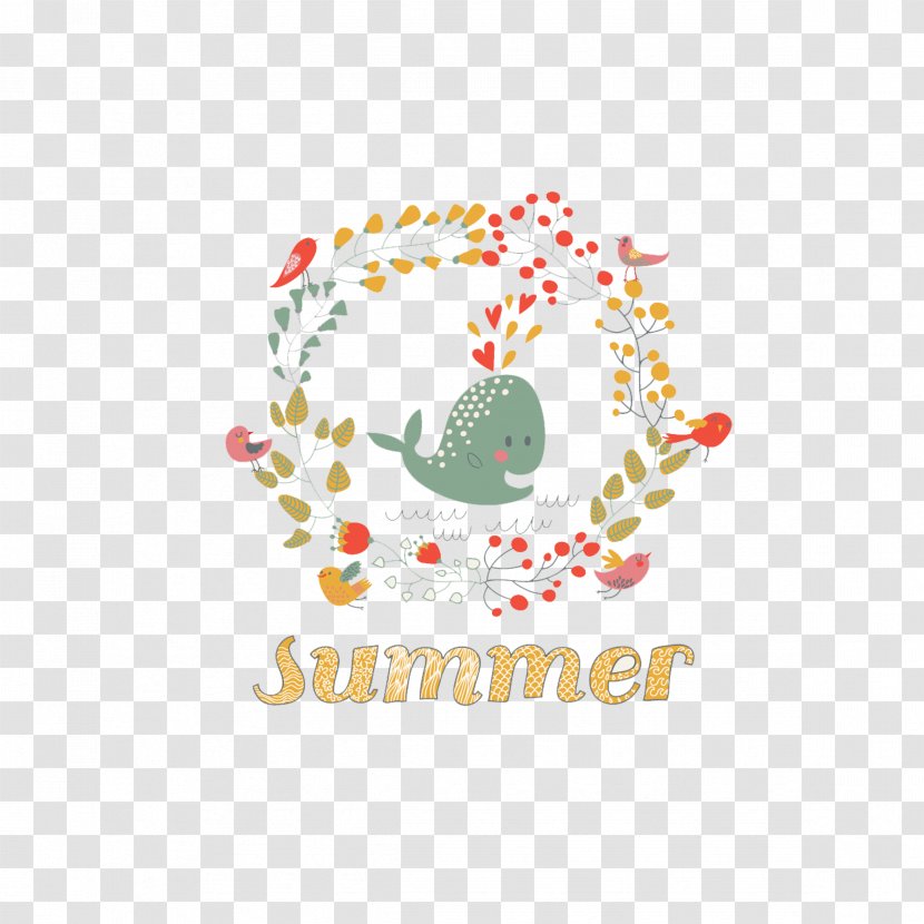 Euclidean Vector Summer Illustration - Royaltyfree - Flower Shark Transparent PNG