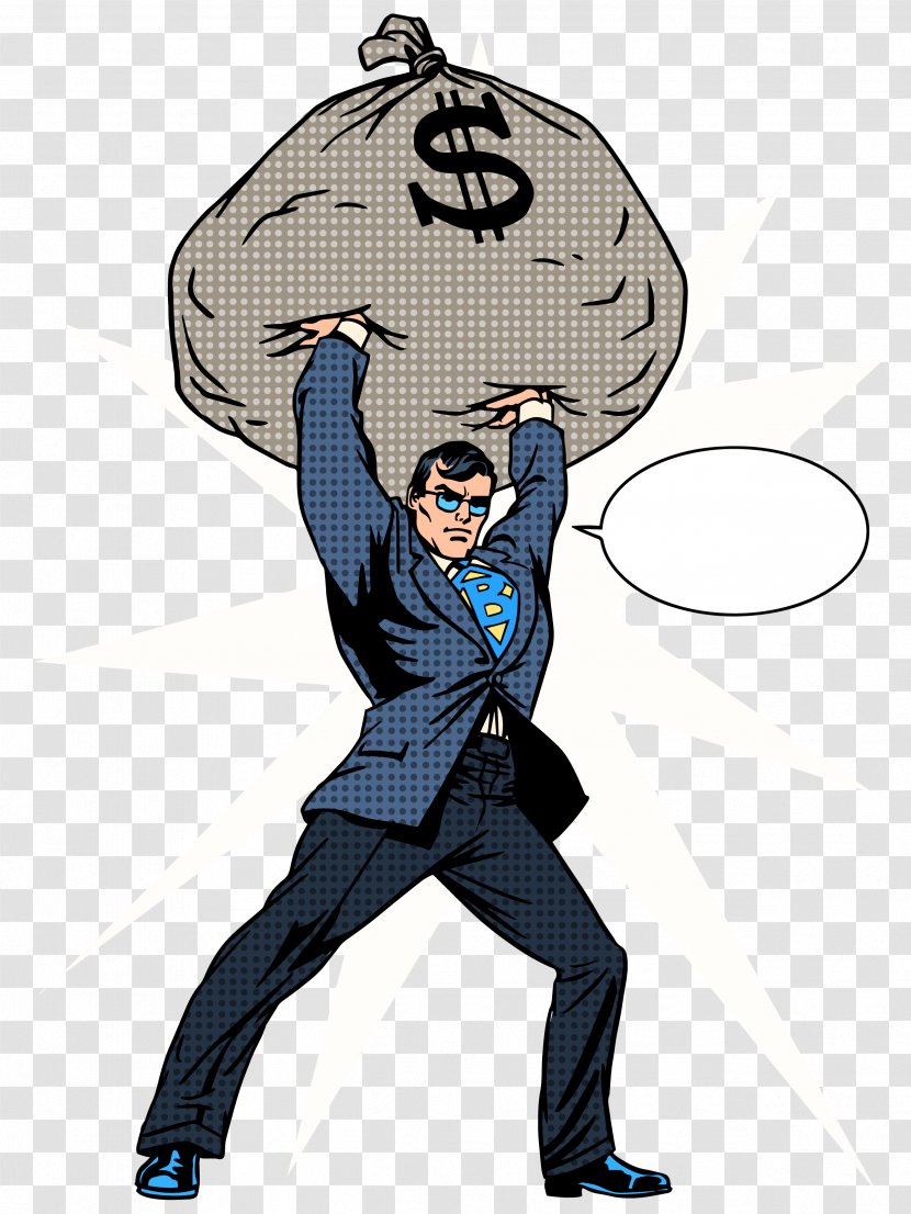 Money Bag Businessperson Illustration - Bags And Men Transparent PNG