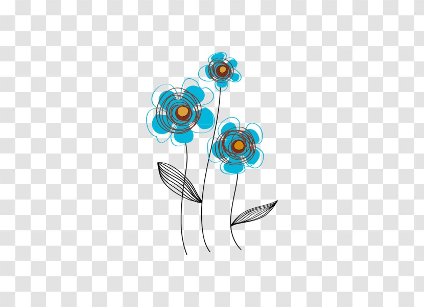 Watercolor: Flowers Floral Design Blue Drawing - Flower Transparent PNG
