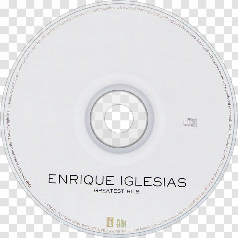 Compact Disc Data Storage Greatest Hits - Heart - Enrique Iglesias Transparent PNG