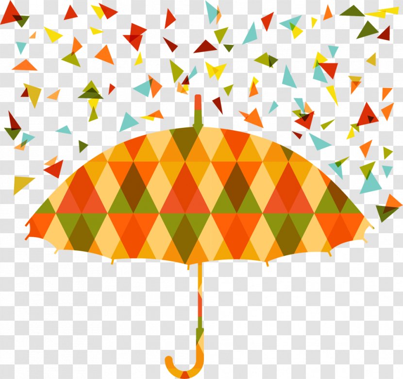 Stock Photography Umbrella Royalty-free Illustration - Yellow - Vector Triangle Stitching Transparent PNG