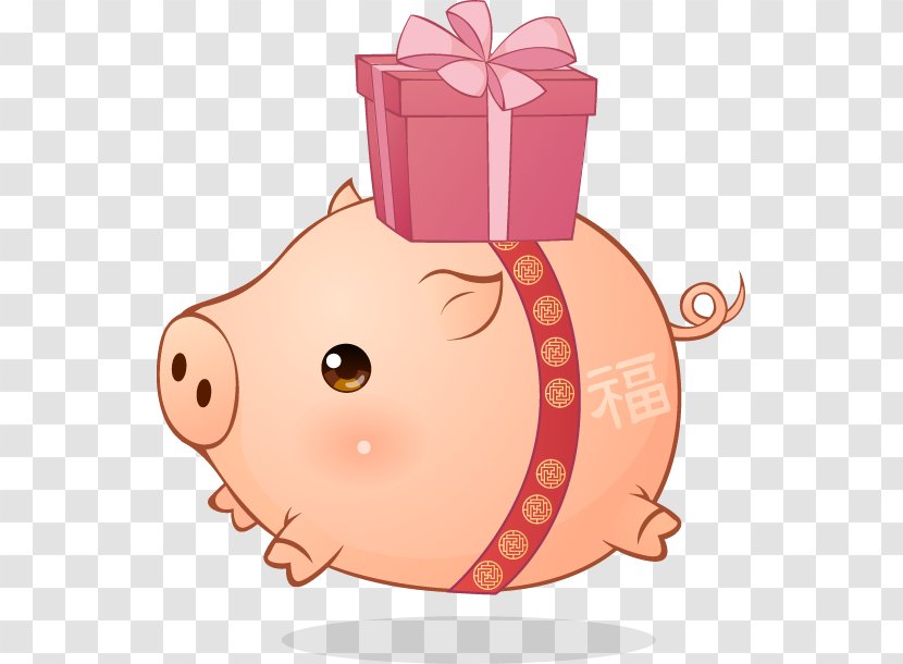 Domestic Pig Computer Mouse Gift - Peach - Gifts Transparent PNG
