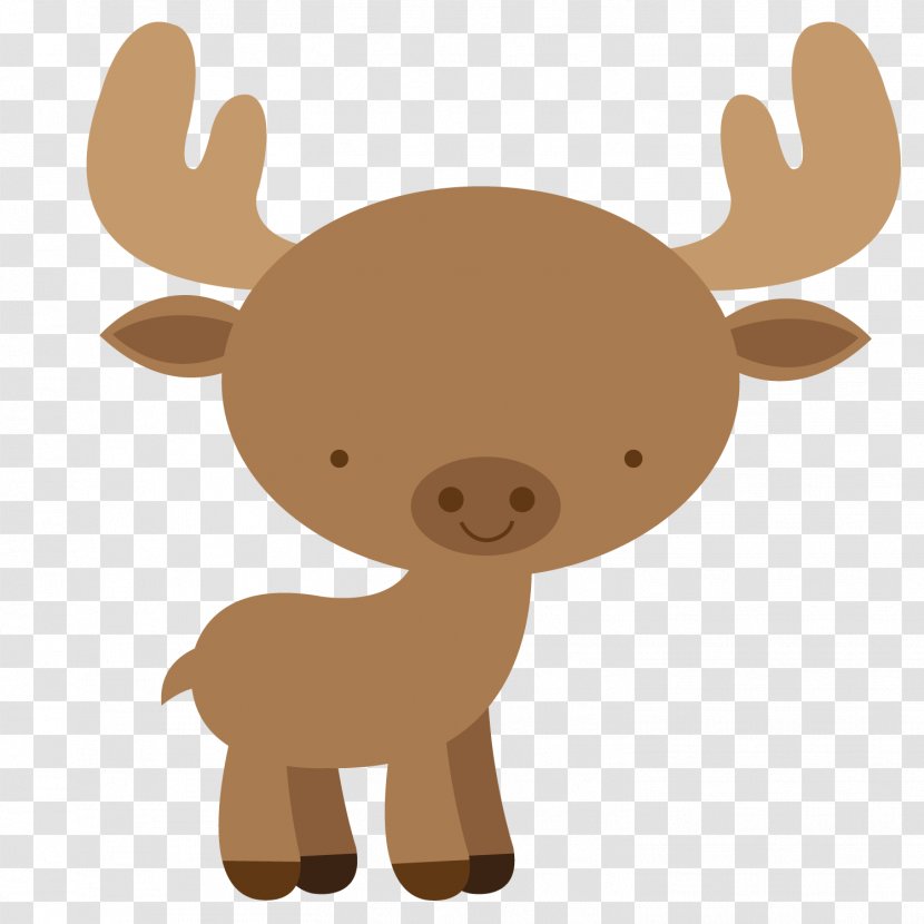 Moose Deer Elk Clip Art - Reindeer - Woodland Transparent PNG