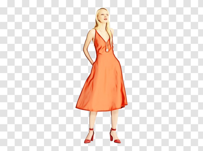 Orange - Paint - Footwear Fashion Model Transparent PNG