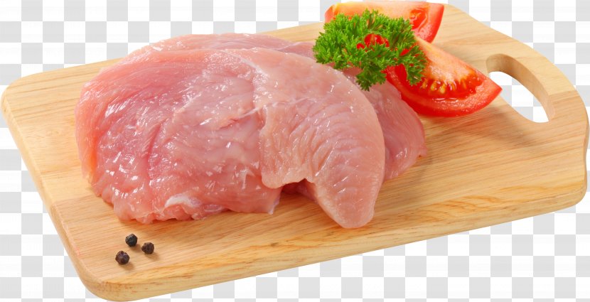 Domestic Guineafowl Fried Chicken Meat - Silhouette - Raw Transparent PNG