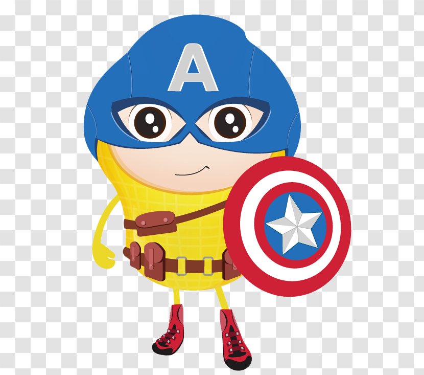 Captain America Cartoon Superhero - Americas Shield - Team Leader Transparent PNG
