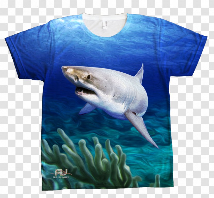 Shark T-shirt Clothing All Over Print - Top - Chesapeake Blue Crab Transparent PNG