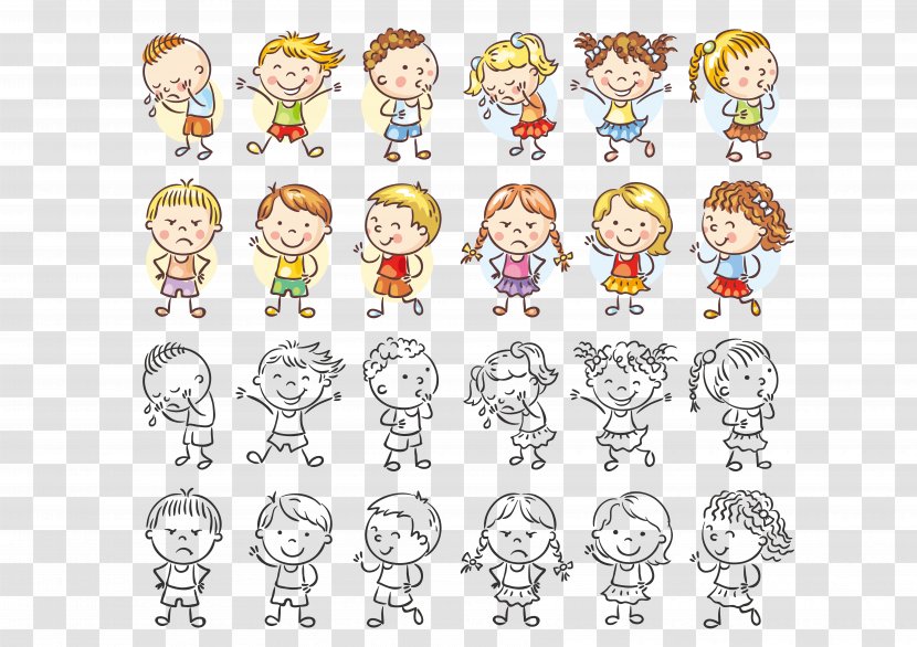 Royalty-free Child Illustration - Yellow - Vector Cartoon Children Painted Transparent PNG