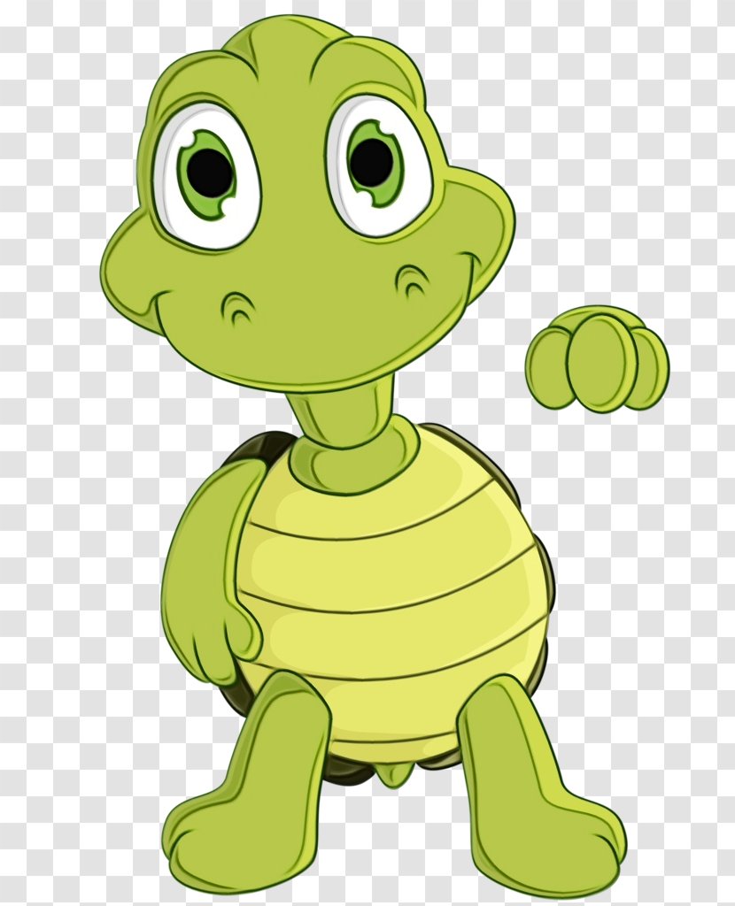 Green Tortoise Cartoon Turtle Reptile - Sea Fictional Character Transparent PNG