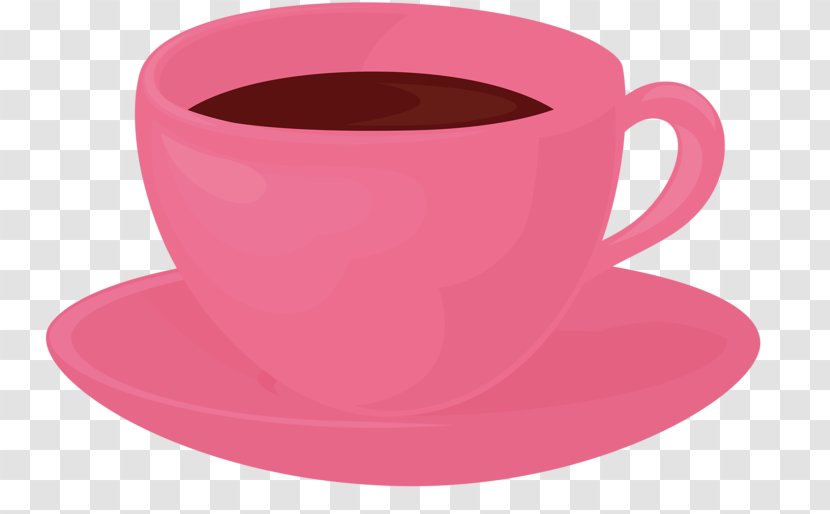 Coffee Cup Cafe Saucer Mug - Pink Transparent PNG
