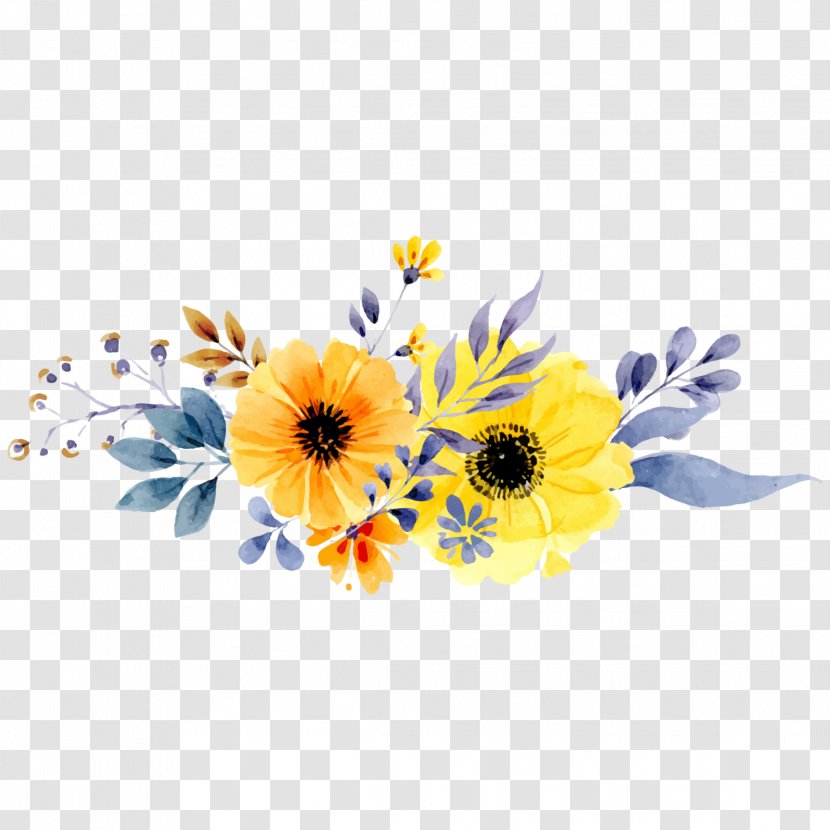 Watercolor: Flowers Watercolor Painting Floral Design - Bouquet - Flower Transparent PNG