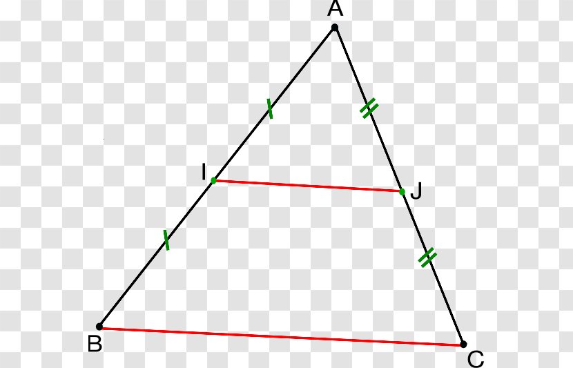 Triangle Théorème Des Milieux Midpoint Theorem Line Segment - Parallel Transparent PNG