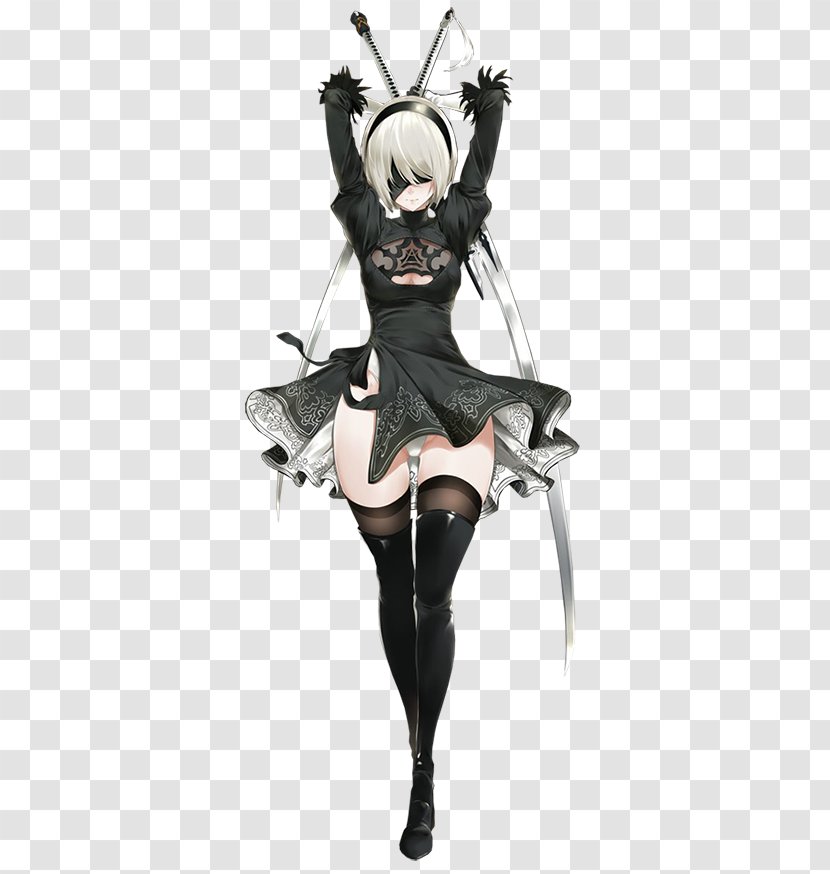 Nier: Automata Fan Art Drawing Rendering - Silhouette - Nier Transparent PNG