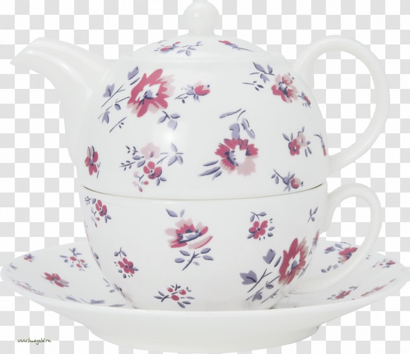 Kettle Coffee Cup Teapot Teacup Saucer Transparent PNG