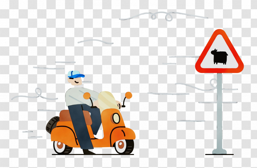 Cartoon Line Transport Meter Behavior Transparent PNG