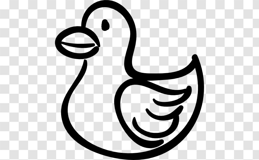 Duck Bird - Monochrome - Hand-painted Animals Transparent PNG