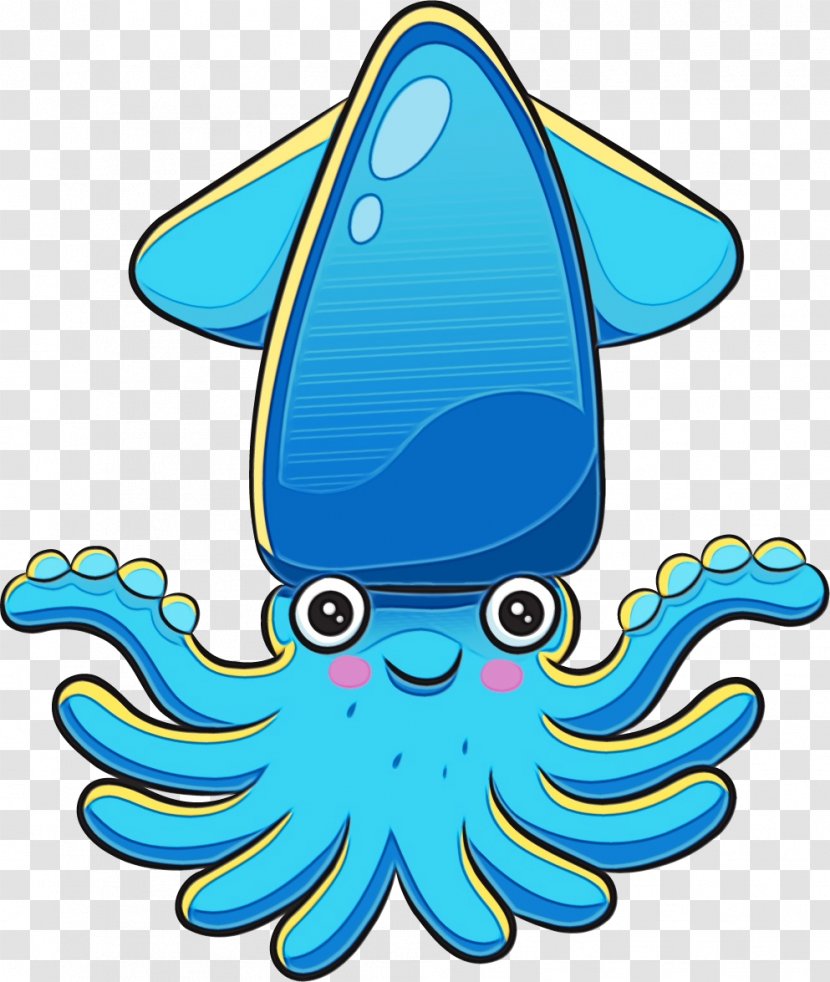 Water Aqua Clip Art Turquoise Octopus - Marine Invertebrates Transparent PNG