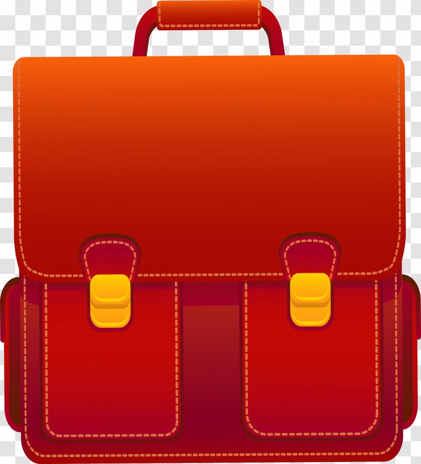 Bag Briefcase Satchel - Orange Transparent PNG