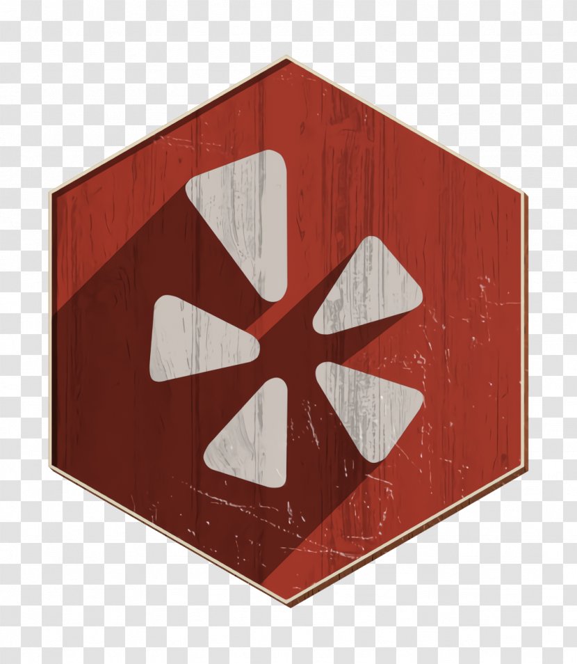 Social Media Icon - Hexagon - Triangle Orange Transparent PNG