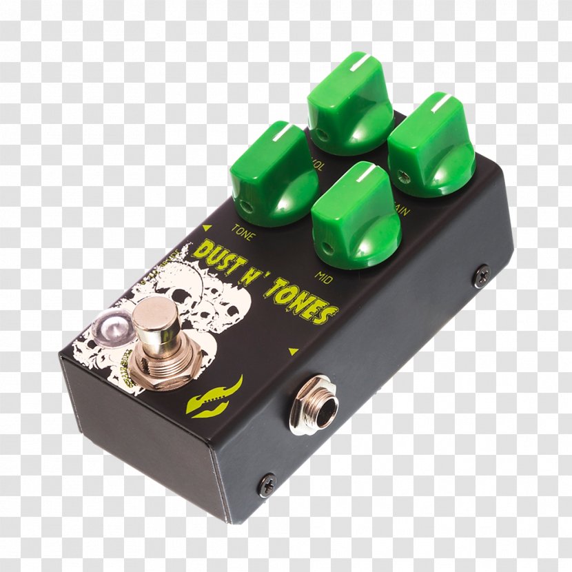 Distortion Pedalboard Electric Guitar - Cartoon - Fire Transparent PNG