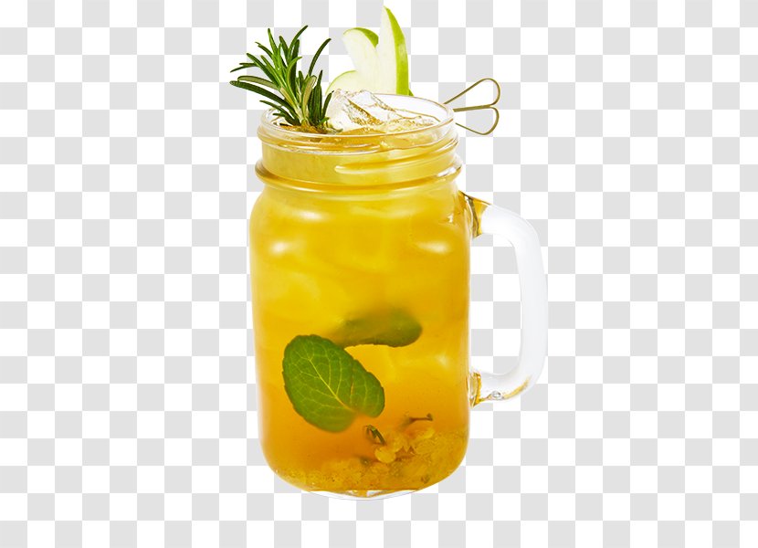 Lemonade Mason Jar Fruit - Yellow Transparent PNG