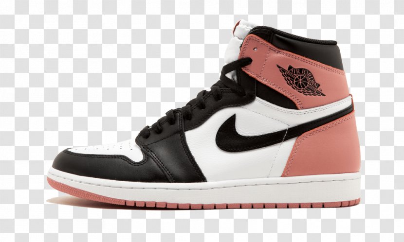 Air Jordan Pink White Sneakers Nike - Running Shoe - Michael Transparent PNG