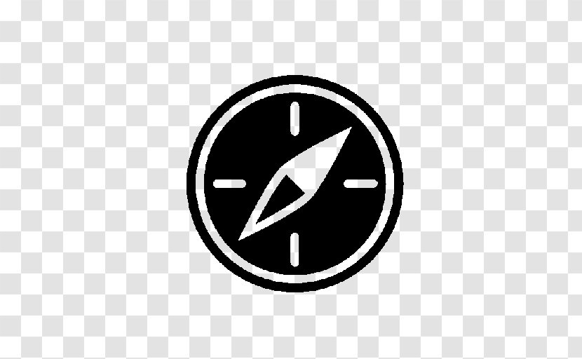 Compass - Black And White - Cdr Transparent PNG