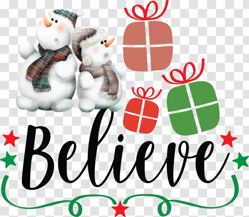 Believe Santa Christmas Transparent PNG