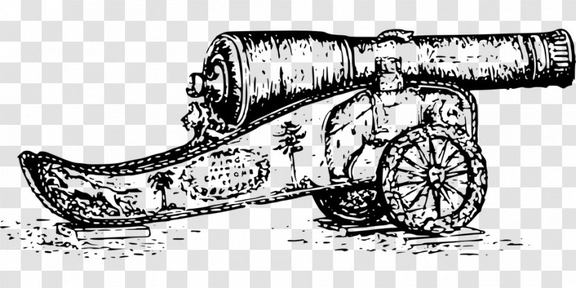 Cannon Artillery Gun Clip Art - Line Transparent PNG