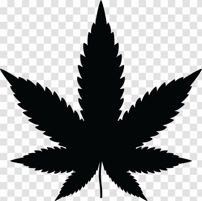 Medical Cannabis Leaf Clip Art - Silhouette Transparent PNG