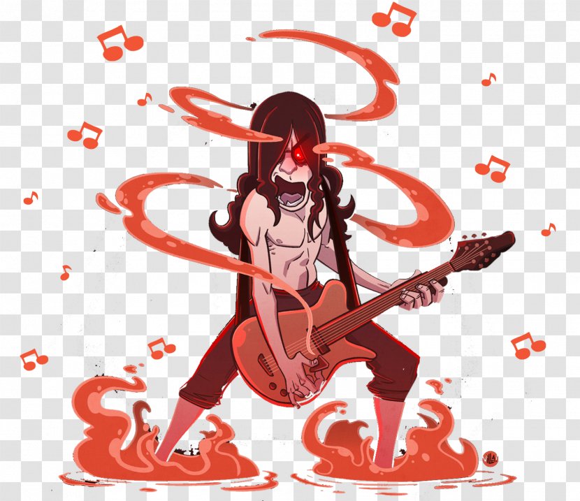Playing Guitar Fire People - Joint - American Comic Book Transparent PNG