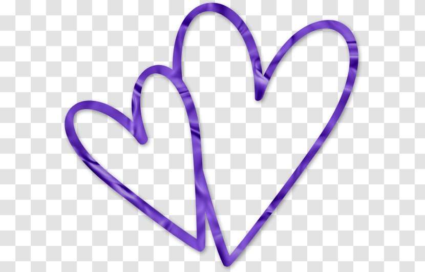 Purple Heart Clip Art - Valentine S Day Transparent PNG