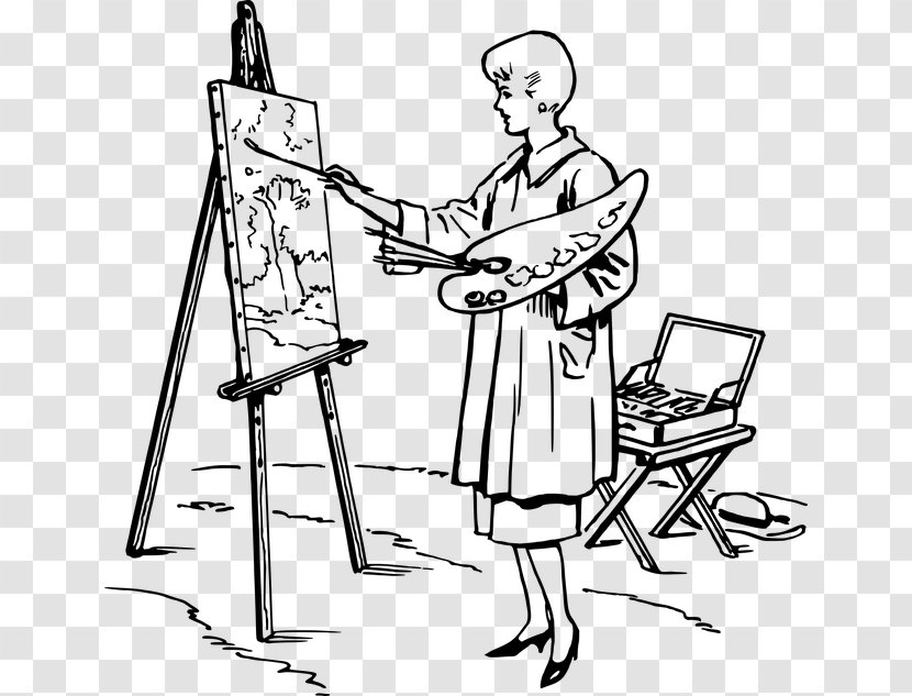 Easel Painting Drawing Board Art - Dress Transparent PNG