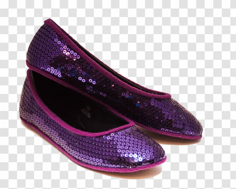 Ballet Flat Slip-on Shoe - Glitter - Purple Boots Transparent PNG