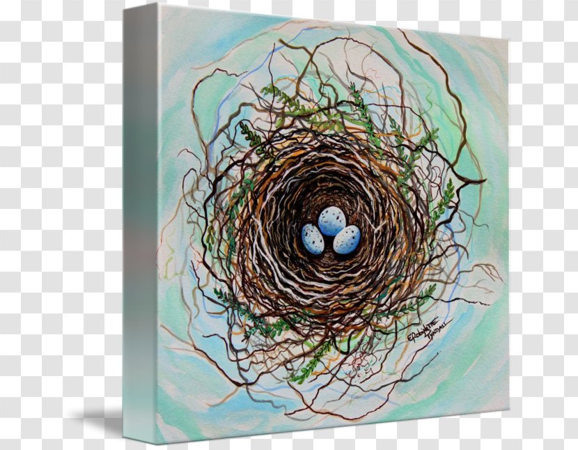 Bird Nest Canvas Print Printing - Acrylic Paint Transparent PNG