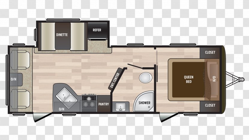 Campervans Caravan Floor Plan Fifth Wheel Coupling Keystone RV Co - Trailer Transparent PNG