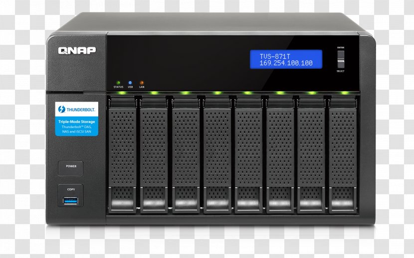 Network Storage Systems QNAP Systems, Inc. Thunderbolt Intel Core I7 ISCSI - Iscsi Transparent PNG